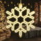 SALCAR 40cm Schneeflocken Deko Weihnachten, LED Schneeflocke Fenster Tür, Weihnachtsdeko Außen Innen Leuchtend Neonlicht XXL, Warmweiß
