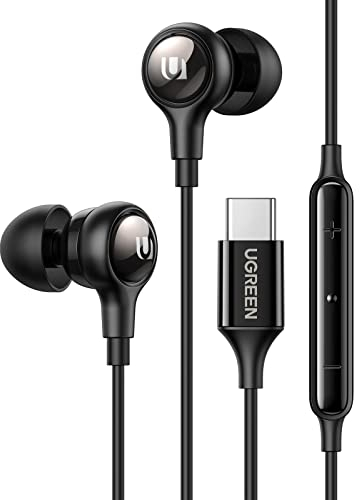 UGREEN HiTune USB C Kopfhörer mit Kabel, In-Ear Magnetkopfhörer mit Lautstärkeregler HiFi Sound Kompatibel mit iPhone 16 Serie Galaxy S24 S23 Serie iPad Pro 2021 Air Android usw