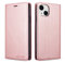 QLTYPRI Hülle für iPhone 13, Premium Dünne Ledertasche Handyhülle mit Kartenfach Ständer Magnetverschluss Flip Schutzhülle Kompatibel mit iPhone 13 - Rosegold