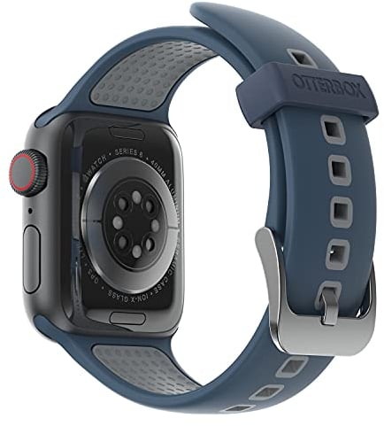 OtterBox All Day Cinturino per Apple Watch Series 10/9/8/7/6/SE 2ª gen/SE 1ª gen/5/4, 40mm/41mm/42mm, morbido al tatto e resistente all'usura, cinturino in Silicone per Apple Watch, Blu/Grigio