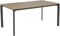 Lesli Living Gartentisch Arezzo 200x90x74 cm Esstisch Balkontisch Aluminium/Polywood in Teakholzoptik sehr stabil & leicht, wetterfest & UV-beständig, Fester Stand bis 8 Personen braun/anthrazit