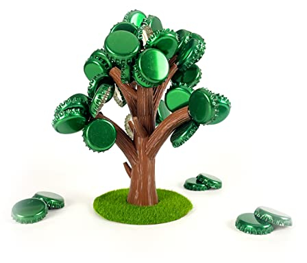 Nubsi Kronkorkenbaum Männergeschenk Trinkspiel Bier Magnetbaum Kronkorken Baum Magnetsammler