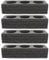 DOITOOL Lot de 4 porte-gobelets pour camping-car, porte-gobelets, pour camping, bateaux, voiture, caravane, support pour 3 verres, tasses, boissons, tasses à café, noir