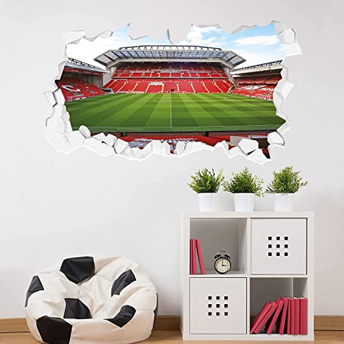 Themed Liverpool FC Wall Sticker - Mainstand Stadium Broken Wall Decal Football Art Mural (120cm width x 65cm height)