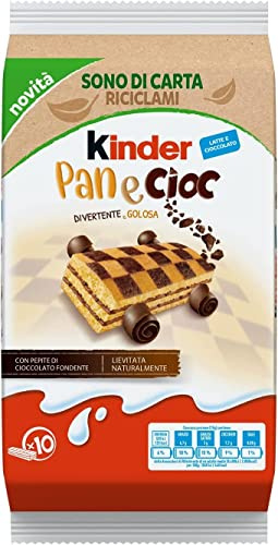 3 x Children's Ferrero Panecioc Cake with Chocolate Biscuit Bar Cookies 290 g
