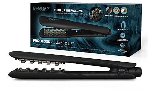 Revamp Progloss Volume & Lift Ceramic Volumiser - Hair Styling Appliance with 4D Plate Design for Long-Lasting Lift & Volume - Auto Shut Off & Variable Heat Options