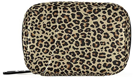 Moyyo Leopard Weekly Pill Organizer 7-Day Box with Bag, Multiple Pockets Travel Tablet Box Portable Daily Medication Dosette