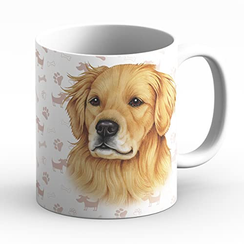 power gift GOLDEN RETRIEVER (B) - Tasse A Café Ou Pour Le The. Tasses Avec Motif De Chien et Chat. Votre Animal Prefrere – Parfait Pour Les Amouraux de Animaux. Mug En Céramique.