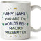 MUGFFINS Personalised Mug for Radio Presenter - in English - World's Best - Funny Custom Gift for Colleagues - Ceramic 11oz Mug