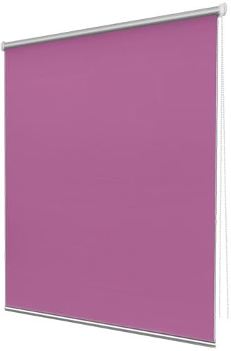Verdunkelungsrollo Ohne Bohren 110 x 160 cm Hitzeschutz und Sichtschutz Seitenzugrollo Verdunkelungs-Rollo inkl Montagematerial für Fenster und Türen, Rosa