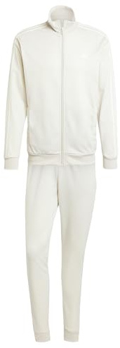 adidas Men's Basic 3-Stripes Tricot Track Suit (Plus Size), Aluminium, L Extra Tall