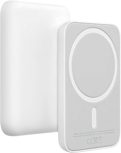 MagSafe Battery Pack, Magnetic Wireless Power Bank 5000mAh, Fast Portable Charging Compatible with MagSafe (for iPhone 12-14 Series)