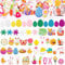 BETESSIN 286pcs Ostern Basteln Aufkleber Schaumstoff Glitzer Moosgummi Sticker Ostern Bastelset Selbstklebend Schaum Aufkleber Ostereier Osterhasen Sticker für Karten Fenster Dekoration