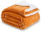 SOCHOW Sherpa Decke Orange Gebrannt zweiseitige Wohndecken Kuscheldecken, Dicke warm Sofadecke/Couchdecke aus Sherpa, 150 x 200 cm flausch Fleecedecke als Sofaüberwurf oder Wohnzimmerdecke
