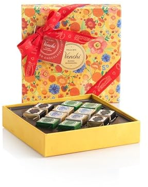 Venchi - Collezione Boccioli di Primavera - Cofanetto Regalo con Cioccolatini Cremini, 127 g - Idea Regalo - Senza Glutine