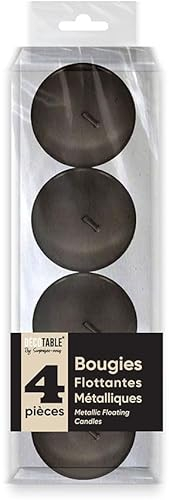 VELAS METALLIZADAS FLOTANTES NEGRO