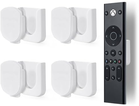 OFFCUP Organizador Mandos TV Magnéticos, 4pcs Soporte para Control Remoto Magnético, Soporte de Pared Soportes Magnéticos Fuertes para Mando a Distancia, para Hogares Escolares Oficina -Blanco