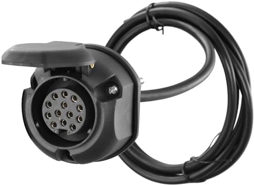AGRISHOP Spina 13 Poli Femmina Rimorchio con precablata Cavo 2M (