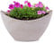 Pot de fleurs ovale pour l'extérieur - Grand bateau décoratif - Couleur sable beige pierre - Pot de fleurs - 20 cm - Jardinier pour jardin, balcon ou cimetière - Résistant aux intempéries