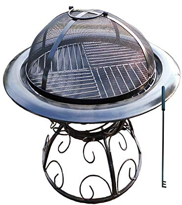 NOALED Feuerstelle aus Metall für die Terrasse, Grillstelle, Terrassenheizer, Herd, Kohlenbecken aus Metall für den Außenbereich