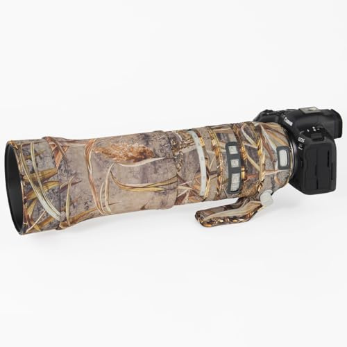 CHASING BIRDS Wasserdichte Objektivschutzabdeckung für Canon EF 100–400 mm F4.5–5.6 L IS II USM, regenfeste Objektivschutzabdeckung (Reed Camouflage)