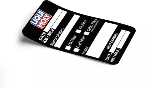 decal arts 100 Stück Aufkleber für Ölwechsel, Auto-Wartungsdienst, wasserdicht, reißfest, Rückstands-Etiketten, jeweils 85 mm x 50 mm.