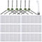 EATBALE Replacement Parts Accessories for Lefant M210 M210S M210B M213 M213S for OKP Life Robovac K2 K3 K3A K4 K5 Robot Vacuum Cleaner, 6 HEPA Filters, 6 Side Brushes, 1 Cleaning Brush (12 Pcs)
