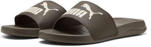 PUMA Unisex Popcat 20 Slide Sandal, Flat Bronze-Alpine Snow, 14 UK