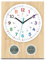 Cander Berlin MNU 11130 S Wanduhr Kinder lautlos 35 cm Lernuhr Jungen Mädchen Kinderzimmer ohne Tickgeräusche Holzfurnier digital analog