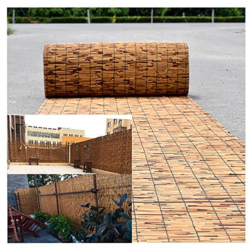 Clôture enroulable en bambou pour appartement, balcon, 1,2 m de haut, clôture enroulable pour extérieur, terrasse, jardin, décoration murale, panneaux de clôture occultants, 2 panneaux de clôture de