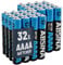 ABSINA 32x Batterien AAAA für Surface Pen, Tablet Stift und vieles mehr - AAAA Batterie 1,5V Alkaline - Mini Batterien AAAA LR61 E96 - AAAA Batterien, Batterie AAAA 1,5V, AAAA Batteries, 4A Batterien