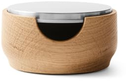 Crushgrind Champagne Küchenreibe aus Holz & Edelstahl | Design Käsereibe aus hochwertigen, nachhaltigen Materialien | Parmesamreibe mit Behälter | Reibe mit geätzte Stahloberfläche | 10 x 5,3 cm