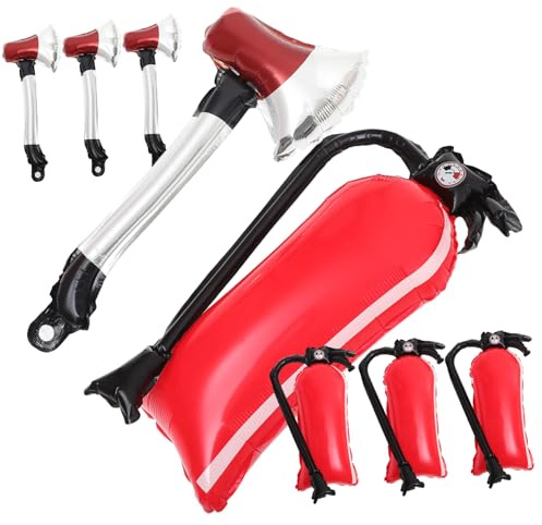 ifundom Palloncini Gonfiabili Forma di e Estintore per Festa Tema Vigili del Decorazioni Resistenti per Compleanni e Eventi di Lotta Antincendio