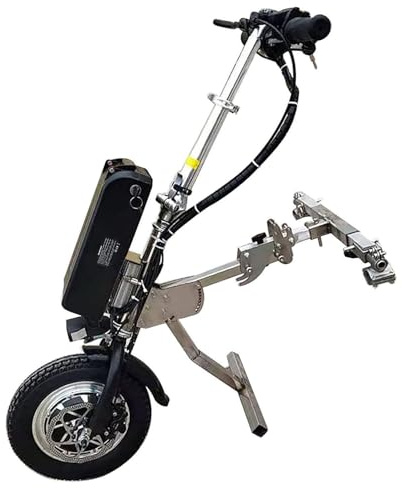 Wheelchair Pull Device, Mobility Scooters for Adults, Range 55 Km Electric Handcycle Wheelchair Attachment, 48v 15 Ah Lithium Battery, Portable Electric Mobility Aid（Style A）