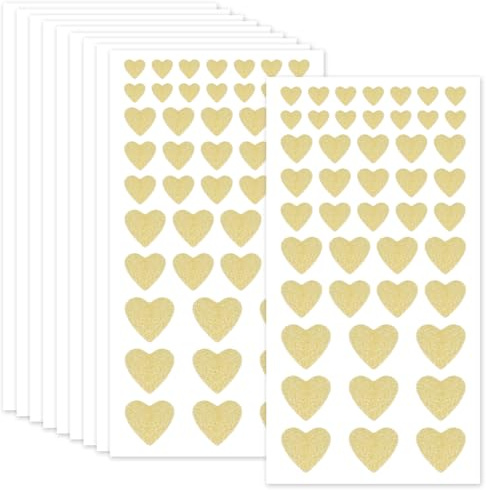 JYXNU 460 Stück Sticker Herzen, Rot Herz Klebepunkte,Aufkleber Herz Rote Belohnungsaufkleber Selbstklebend Herz Sticker für Umschläge Geschenkverpackungen Scrapbooking Hochzeitsdekoration(Rot)