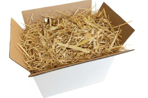 Paglia Naturale per Lettiera 500 grammi | Balla di Paglia di Grano Pressata | Lettiera Assorbente, Termoisolante, Ideale per Conigli, Roditori, Cavalli, Polli e Piccoli Animali
