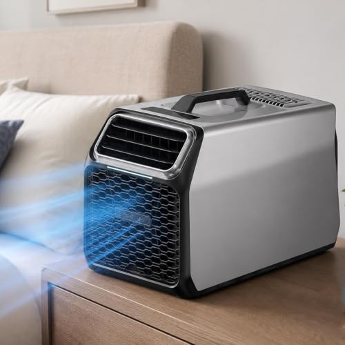 Aire AC Portátil 1400W para RV, 5000 BTU para Hogar y Camping Grey-220V