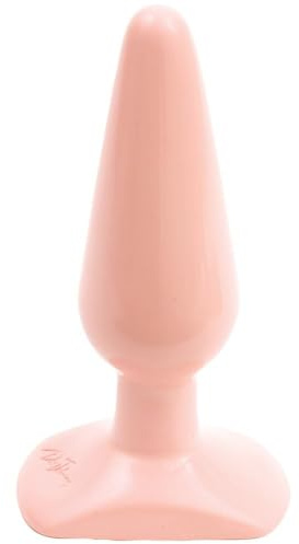The Classic Butt Plug - Medium - 5-Inch Tear-Drop Design with Tapered Tip and Flared Base for Safe and Comfortable Anal Play - White - by Doc Johnson