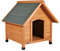 TRIXIE wetterfestes und frei justierbares Hundehaus natura Hundehütte Cottage Satteldach, S–M: 71 × 77 × 76 cm, braun- 39530