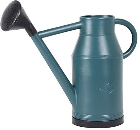 EDA - Arrosoir rond 11 Litres LYONNAIS - avec Pomme et Pied Feuillard Renforcé - 55 x 19,5 x 44 cm - Vert