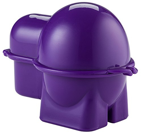 Hutzler Egg To-Go Container with Salt Shaker, Purple by Hutzler