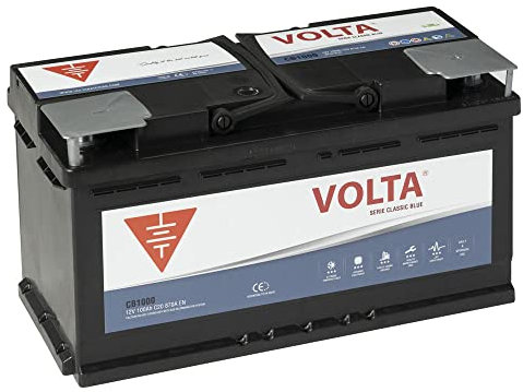 Bateria de Coche 100Ah 870A Volta CB1000D para Automóviles de turismo - Borne +Dcha - Medidas: 353 x 175 x 190 mm con 2 años de Garantía.