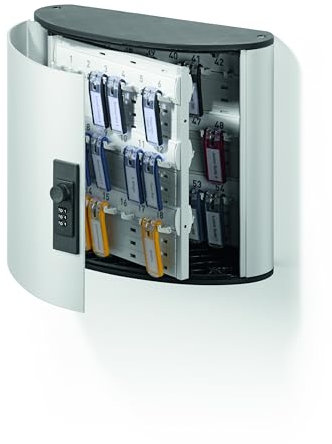 DURABLE Hunke & Jochheim Schlüsselkasten KEY BOX CODE 54, für 54 Schlüsselanhänger, metallic silber