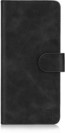 32nd Essential Series - Étui Portefeuille en Cuir PU Flip Coque pour Huawei Y6 (2018), Housse avec Fentes CB et Fermeture Magnétique – Noir