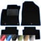 moto-MOLTICO Fußmatten Auto - Velours Autoteppiche passend für Kia Sportage IV Hyundai Tucson iI (2015-2020) - 4-teiliges Set - Schwarze Automatten mit Blauen Ziernähten
