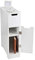 Elegant Brands Ltd SUPER Slim Bathroom Cabinet Storage, Small White Wooden Scandinavian Design
