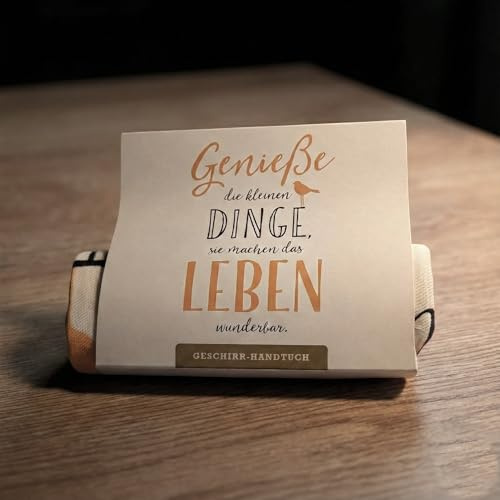 HappyLife Geschirrhandtuch Geschirrtuch (Genieße die kleinen Dinge im Leben)
