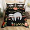 Faultier Bettbezug Set für Kinder Jungen Mädchen Cartoon Faultier Drucken Bettwäsche Set 155x220cm Schöne Tiermuster Bettbezug Abdeckung Blumenblätter Zweige Zimmerdekoration 2 Stück Bettwäsche