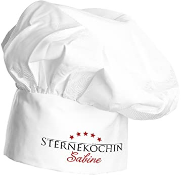 Herz & Heim® Personalisierte Kochmütze für echte Sterneköche und Hobbybäcker