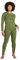 LAPASA Damen Innenfleece Thermounterwäsche Set, Thermooberteil & Thermohose Leggings Funktionsunterwäsche Sets, L44 Grün, 300 Extra warm, S